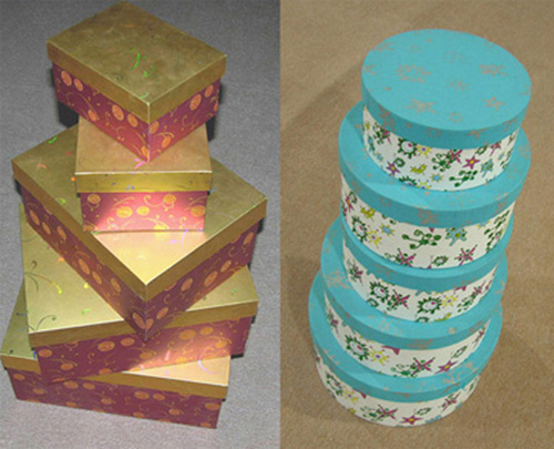 square and round stacked boxes,Gift boxes series