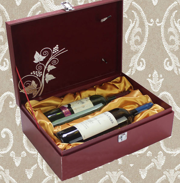 two bottles customized red wine boxes,Wine boxes series
