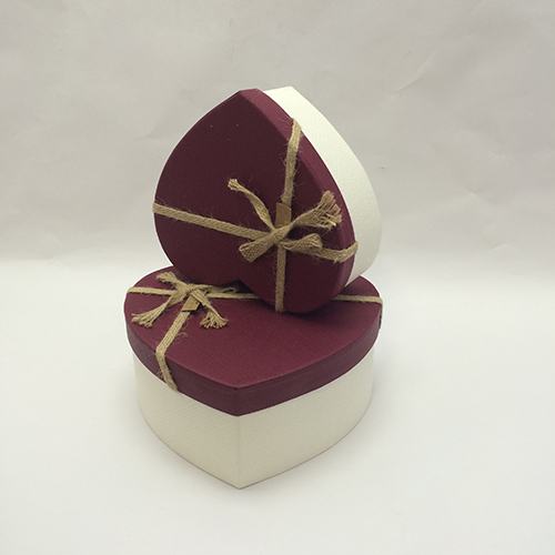 burgundy and cream heart shape box,Gift boxes series